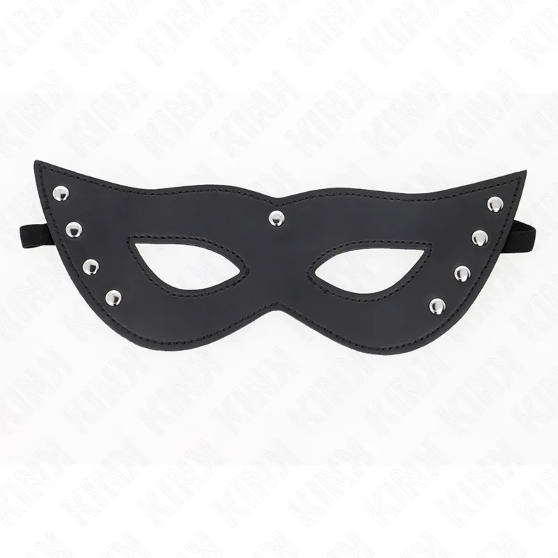 Masque pour les yeux 4 rivets 28x8 cm noir - Kink