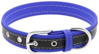 Collier Bicolore Simili CONTRASTED Bleu Foncé