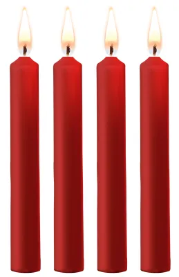Lot de 4 Mini Bougies SM WAX Rouge