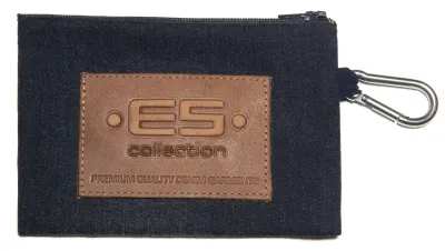 ES Collection Porte Monnaie avec mousqueton Denim