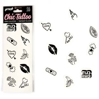 Tatouages temporaires Candy Collection x10 - Secret Play