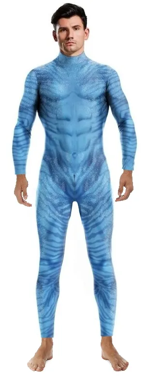 Combinaison Cosplay Sous les mers FISH Bleue