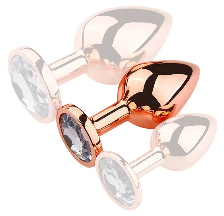 Plug Bijou anal PINKYGOLD M 7.5 x 3.3cm Bijou Transparent