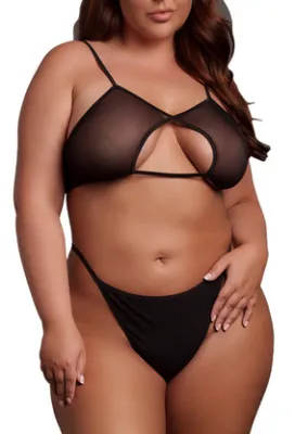 Soutien-Gorge Transparent Grande Taille BRAVIA Noir