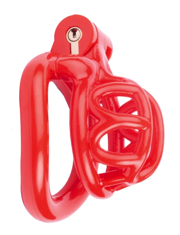 Cage de chasteté courte LYFY 4 x 3.3cm Rouge