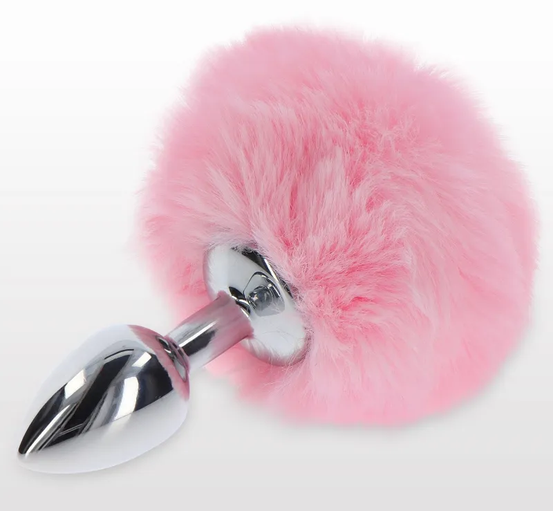 Plug Queue de lapin POMPOM 6 x 2.7cm Rose