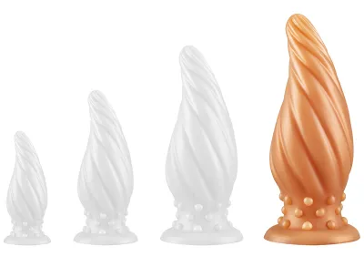 Plug Silicone SPIRAL PIK XL 21 x 8 cm Or