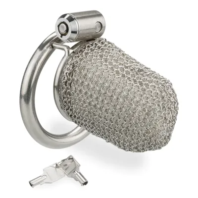 Cage à pénis en cotte de maille - modèle court