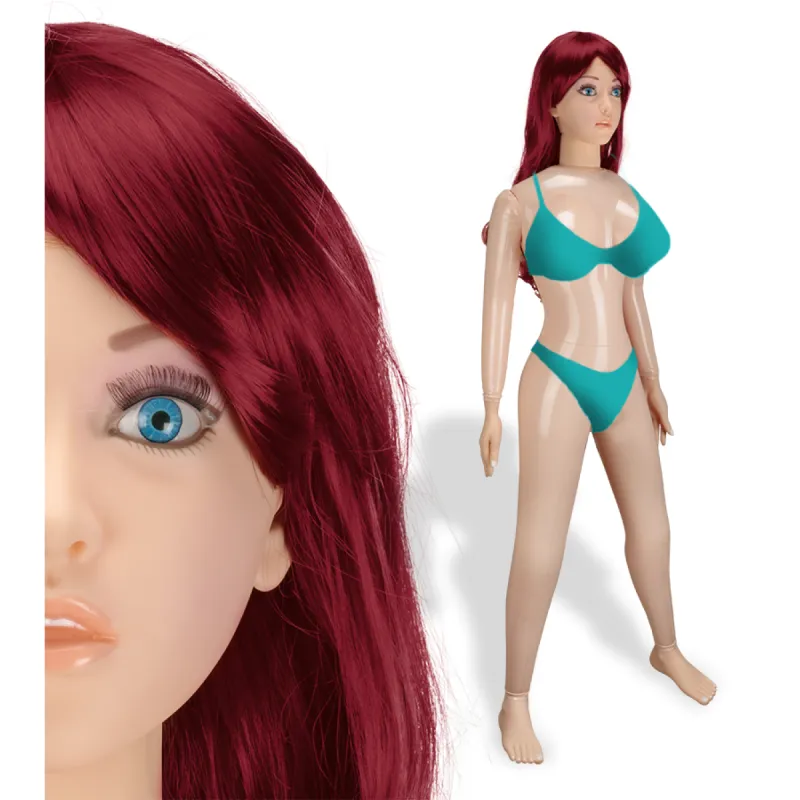 Poupée gonflable haute qualité rousse yeux bleus Joana