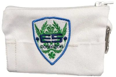 ES Collection Pochette Denim avec mousqueton Blanc