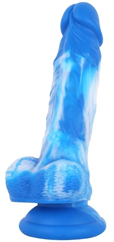 Gode MIXY 13 x 3.2cm Bleu-Blanc