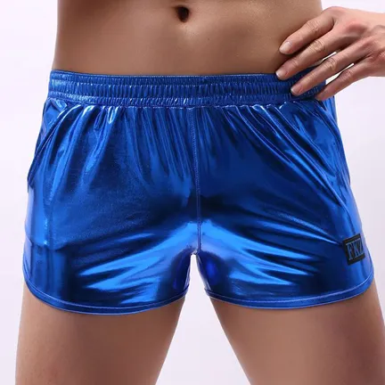 MenSexyWear Short brillant FAKIZ Bleu