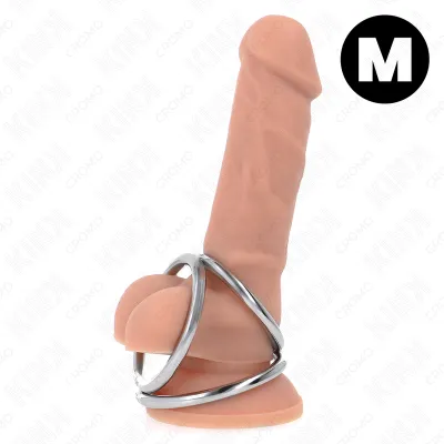 Anneau Pénien Métal Triple Chrome 3,8-5cm Modèle 2 - KINK