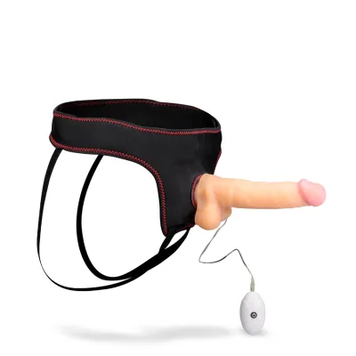 Gode ceinture vibrant 20,0cm 10 modes