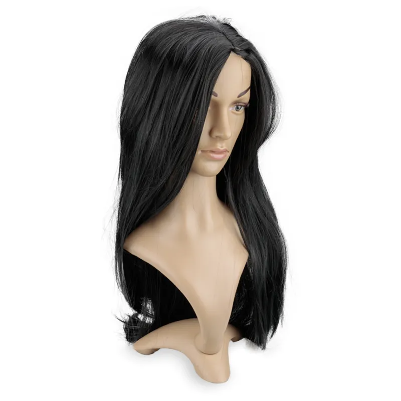 Perruque cheveux bruns longs raides dégradés