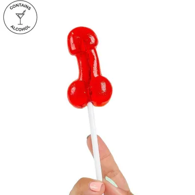 Sucette en forme de pénis daïquiri fraise - Secret Play