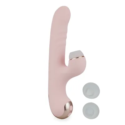 Vibromasseur rabbit va-et-vient et 3 becs stimulants Amor