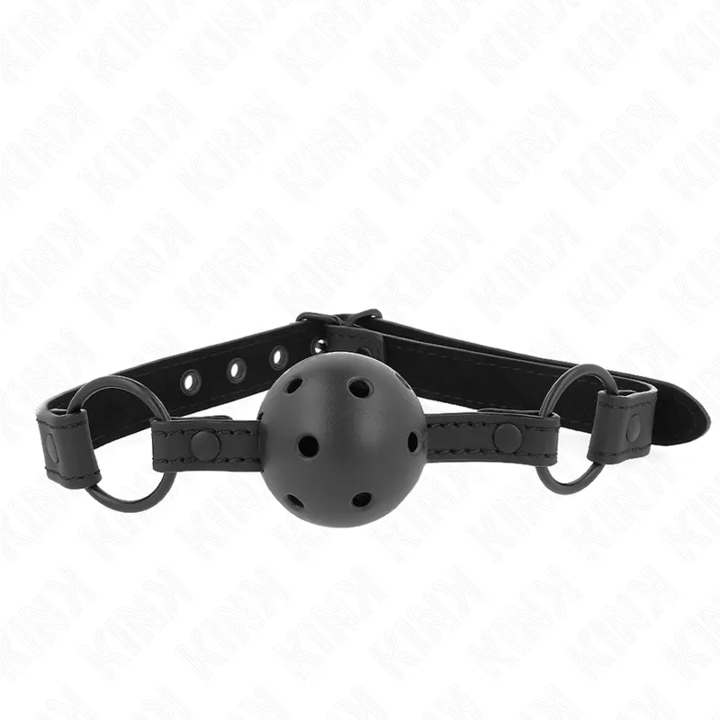 Bâillon Boule Néoprène 4,5 cm Ball Gag Réglable - KINK