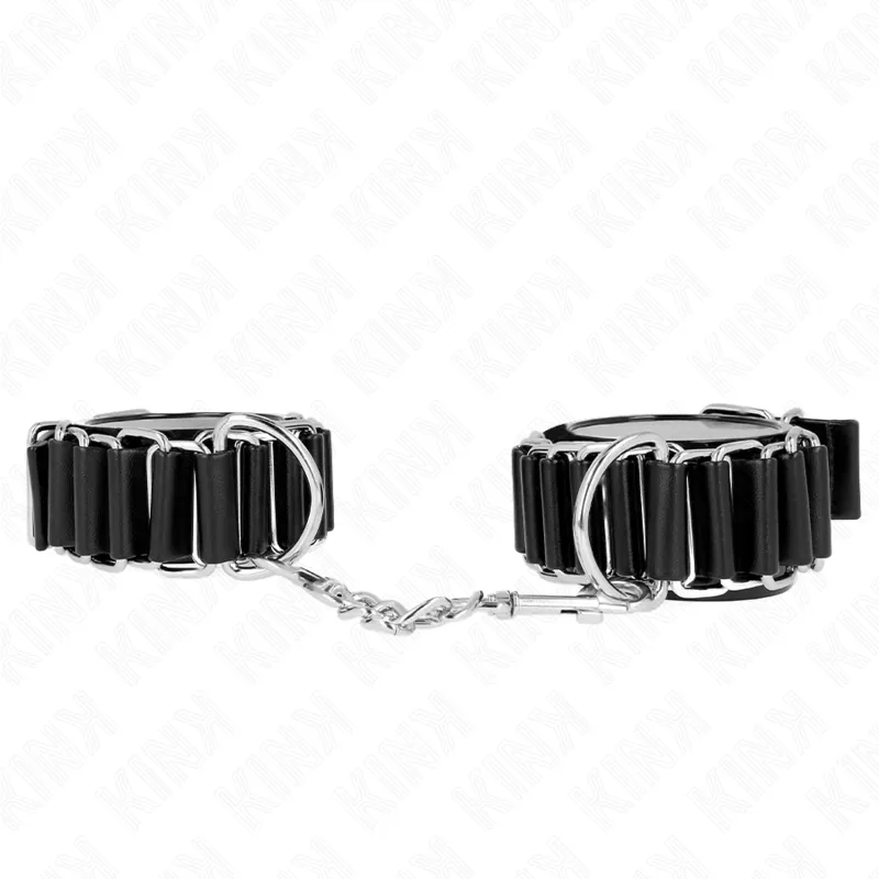 Menottes Contrainte Poignet Réglable Noir 16-22cm - KINK