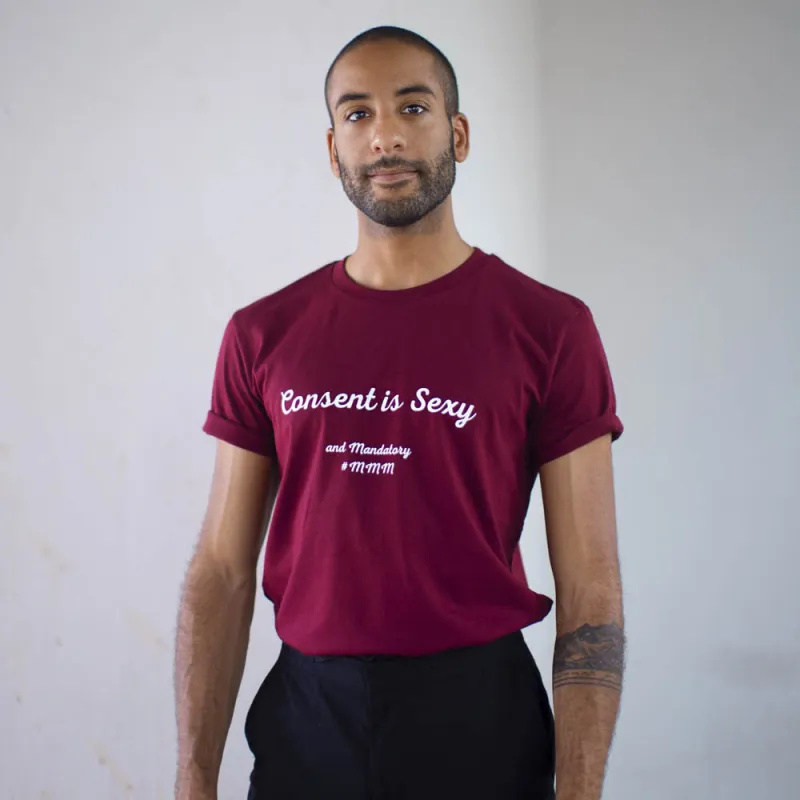 T-Shirt Bordeaux Consent is Sexy - XXS