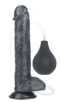 Gode réaliste éjaculateur SQUIRT 22 x 4.5cm Noir