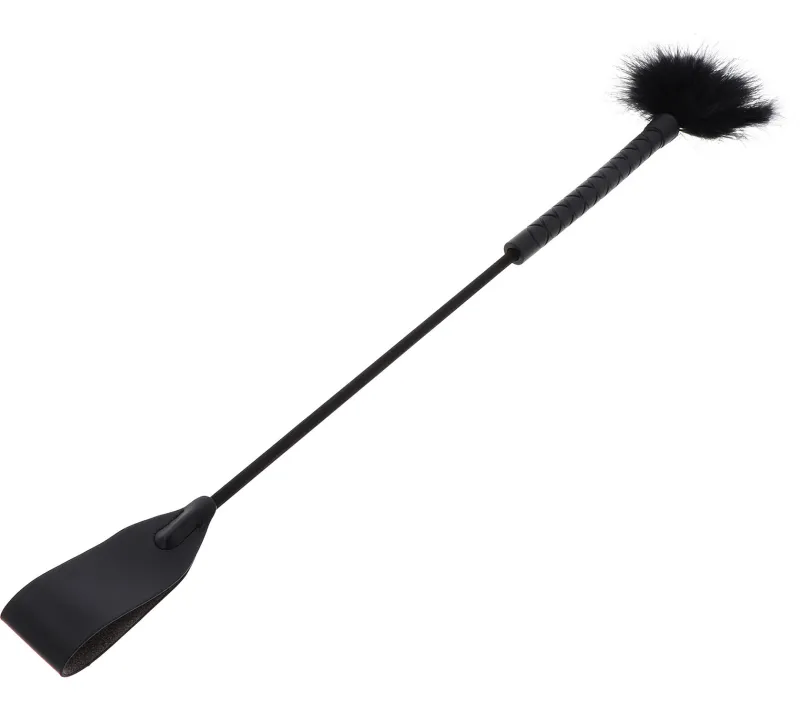 Cravache et Plumeau TICK WHIP 56cm Noir