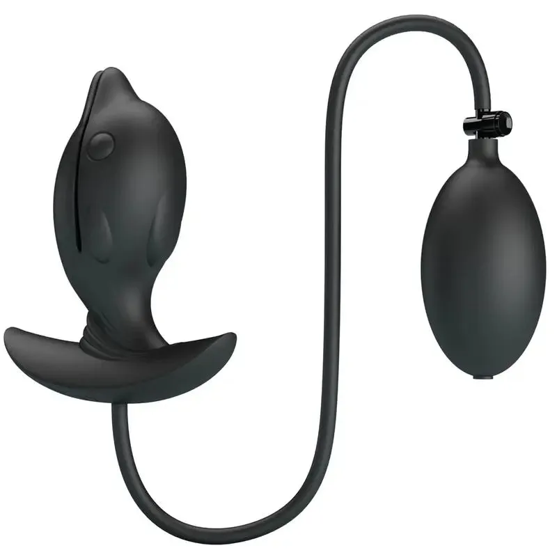 Plug Anal Gonflable Dauphin Noir - Pretty Love