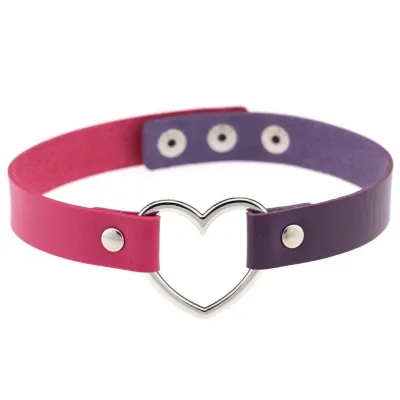 Ras de cou HEART DUO Rose-Violet