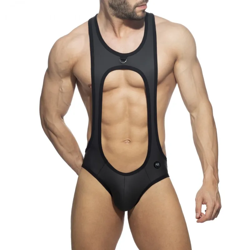 AD Fetish Body Bottomless SEXY BODYSUIT Noir