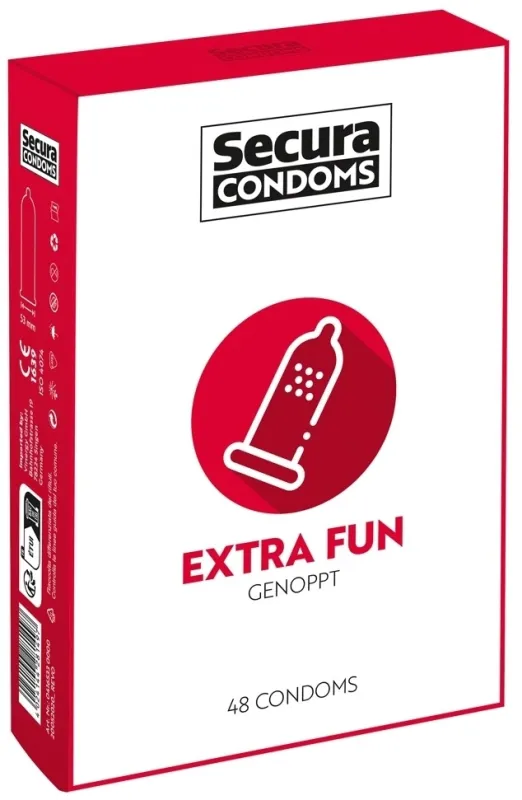 Préservatifs perlés en latex EXTRA FUN x48