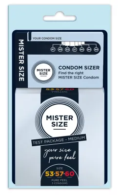 Préservatifs + Mesureur MISTER SIZE Échantillon 3 tailles 53, 57 et 60mm