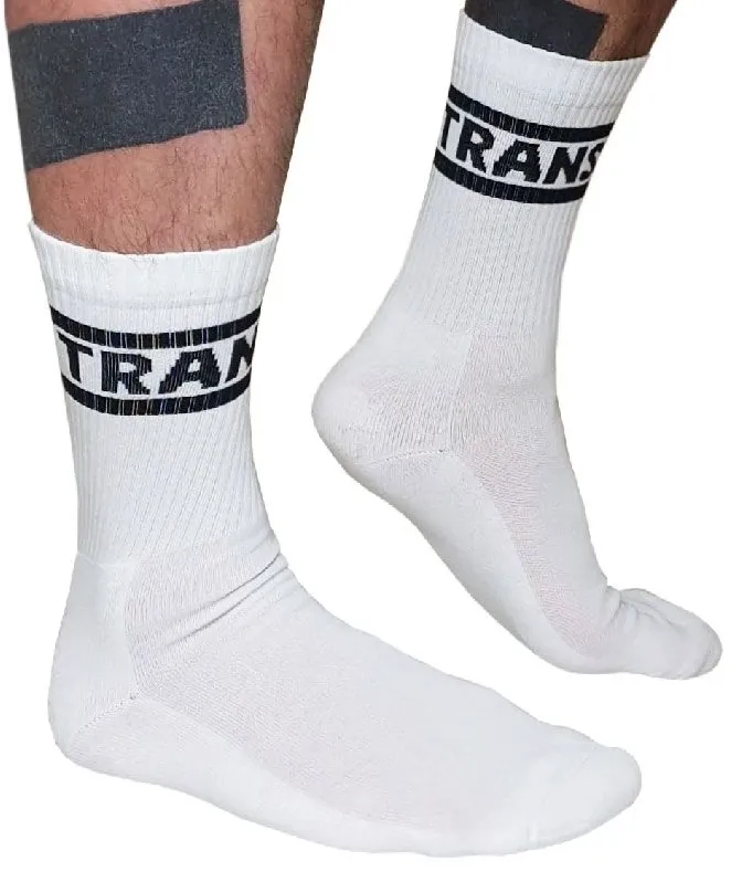 Mr B - Mister B Chaussettes blanches TRANS Crew Socks