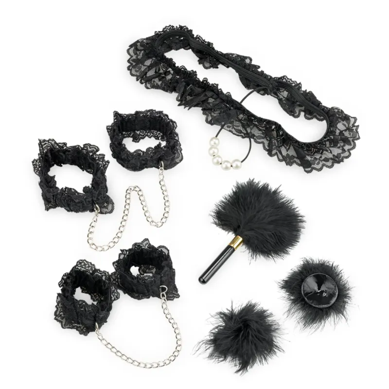 Kit coquin menottes, string, nippies et plumeau Red Room