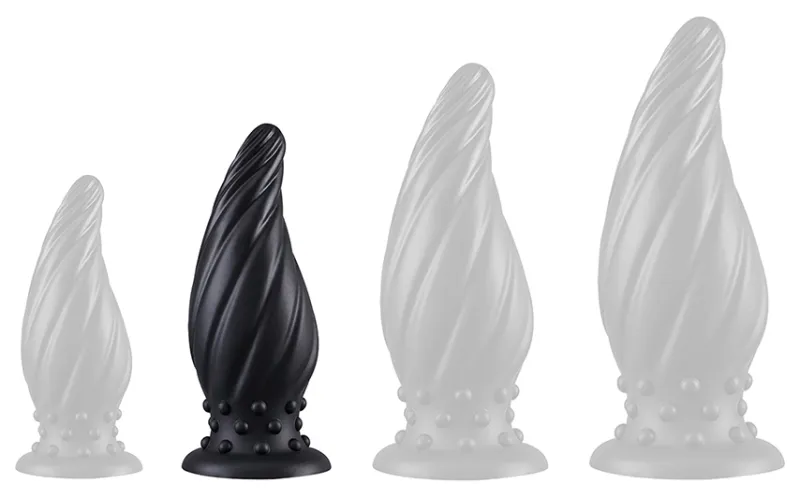 Plug Silicone SPIRAL PIK M 15 x 6.2cm Noir