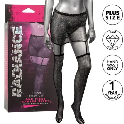 Ensemble Lingerie Jupe Jarretière Radiance Grande Taille - CalExotics