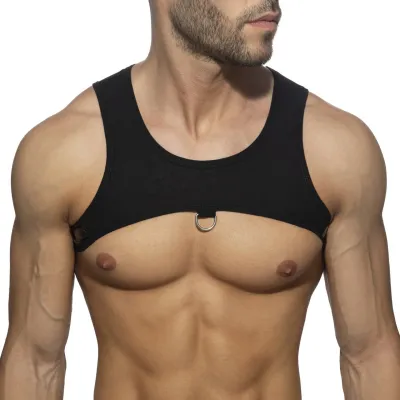 AD Fetish Harnais en tissu RING PLAIN Noir