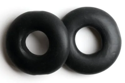 Lot de 2 Anneaux péniens souples STACKER 20 mm Noirs