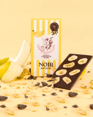 Les Canailles Tablette de Chocolat Aphrodisiaque NOIR Banane 100g