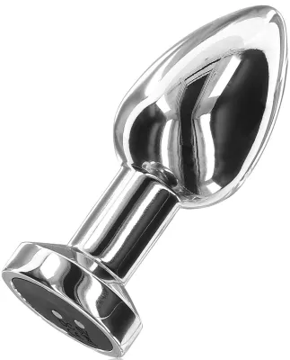 Plug vibrant en métal THE GLIDER M Buttocks 7.4 x 3.4cm