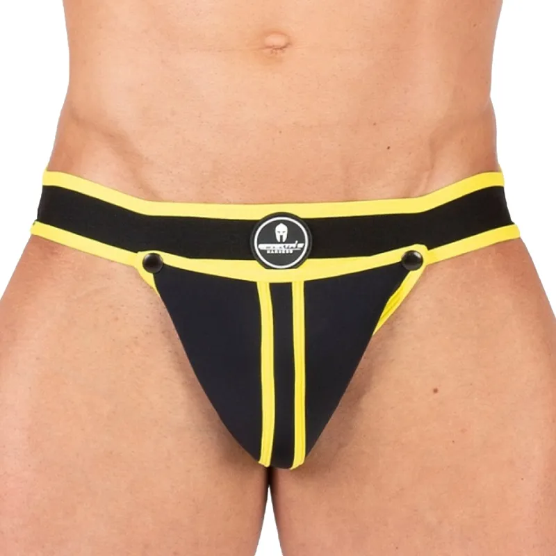 Jockstrap Néoprène SHELL Noir-Jaune