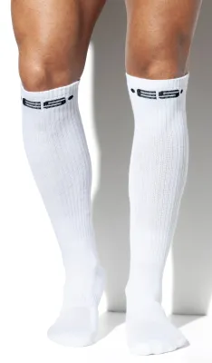 Chaussettes hautes NEVER BACK DOWN Blanches