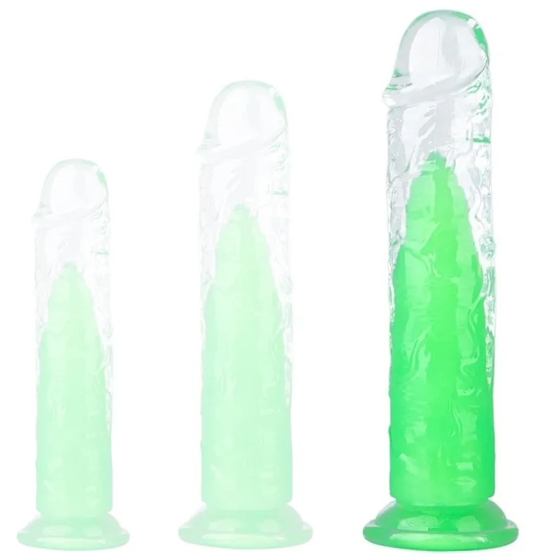 Gode transparent JELLIS L 19 x 4cm Vert