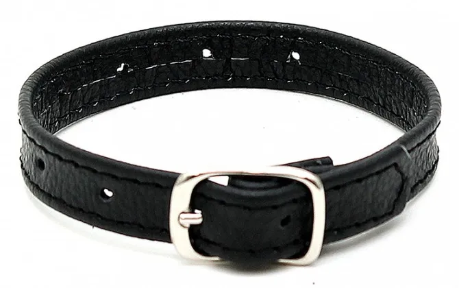 Anneau pénien en cuir LUX UP Noir