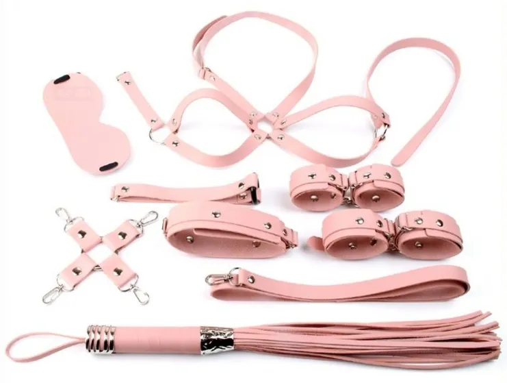 Coffret Bondage SM OBEDIENCE 10 Pièces Rose