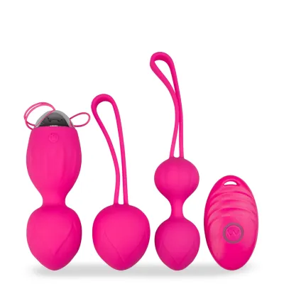 Pack deux boules de geisha et un oeuf vibrant télécommandé - Vibromasseur à distance pour couple