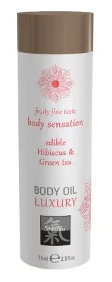 Huile de massage Comestible - HIBISCUS et THÉ VERT 75 ml
