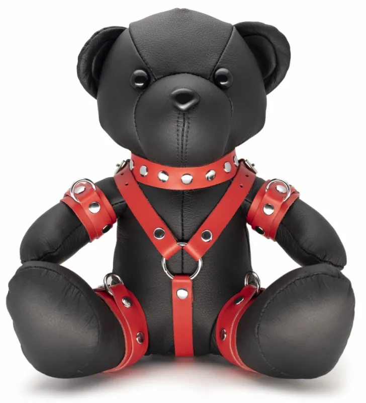 Ours en cuir EDDY The BDSM Teddy Bear Rouge + Boite