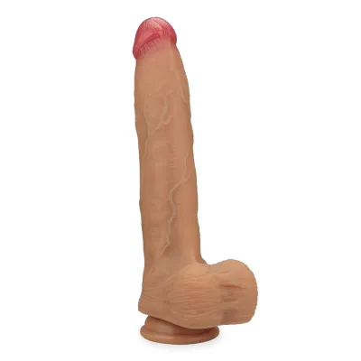 Gode godemichet ventouse XXL en silicone 25,0cm Wilbur gode vaginal ou anal homme ou femme - Peau mate
