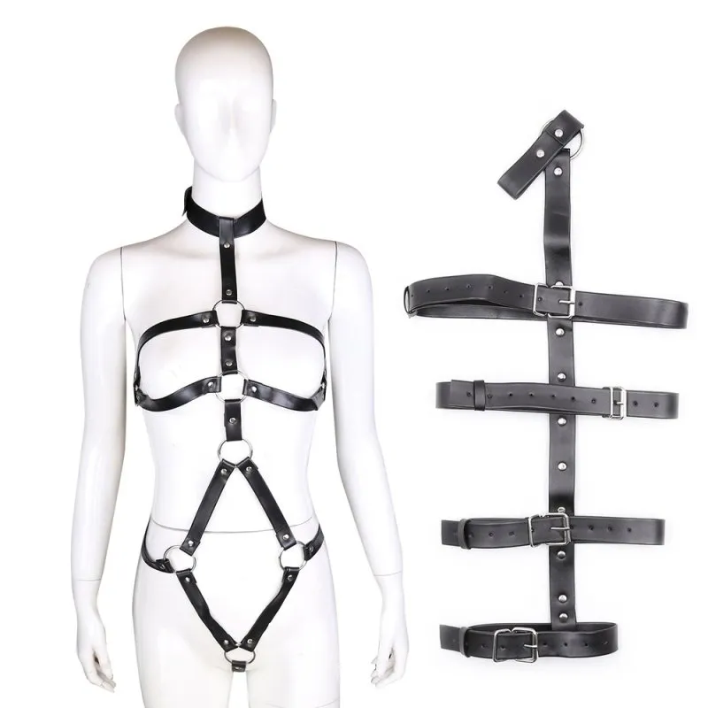 Harnais Entier avec Attaches de Bras BLACK RESTRAINS