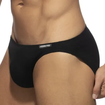 Slip Bikini Addicted COTTON Noir